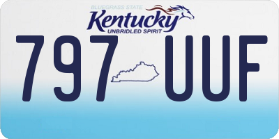 KY license plate 797UUF