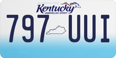 KY license plate 797UUI