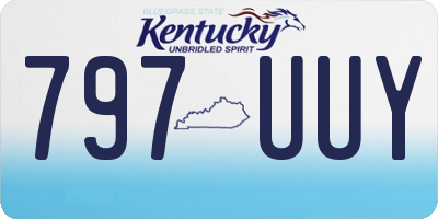 KY license plate 797UUY