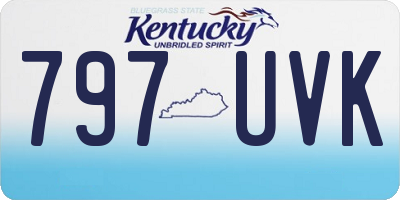 KY license plate 797UVK