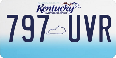 KY license plate 797UVR