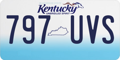 KY license plate 797UVS