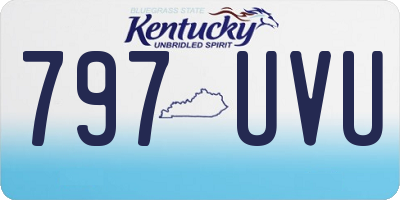 KY license plate 797UVU
