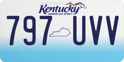 KY license plate 797UVV
