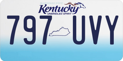 KY license plate 797UVY