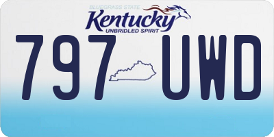 KY license plate 797UWD