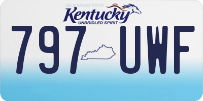 KY license plate 797UWF