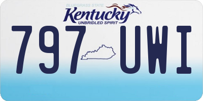 KY license plate 797UWI