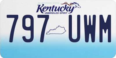 KY license plate 797UWM