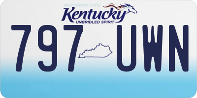 KY license plate 797UWN