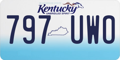 KY license plate 797UWO
