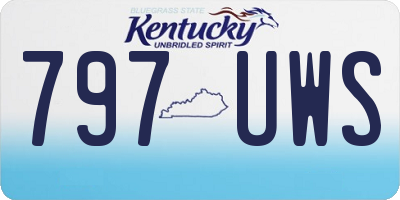 KY license plate 797UWS