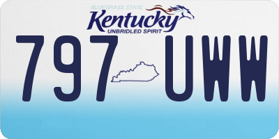 KY license plate 797UWW