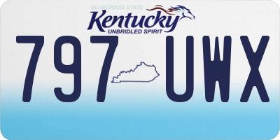 KY license plate 797UWX