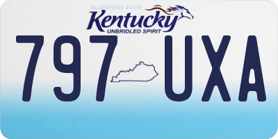 KY license plate 797UXA
