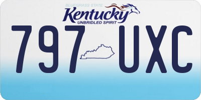KY license plate 797UXC