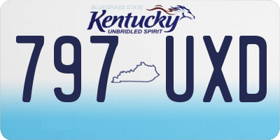 KY license plate 797UXD