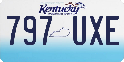 KY license plate 797UXE