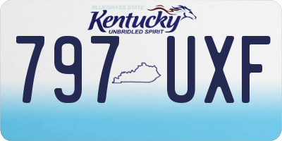 KY license plate 797UXF