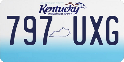 KY license plate 797UXG