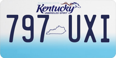 KY license plate 797UXI