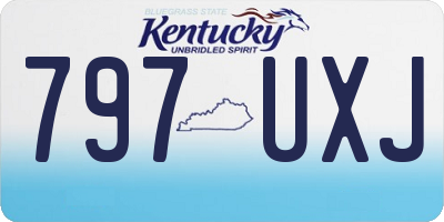 KY license plate 797UXJ
