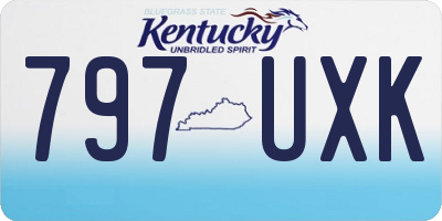 KY license plate 797UXK