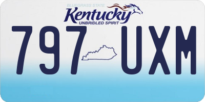KY license plate 797UXM