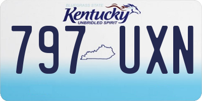 KY license plate 797UXN