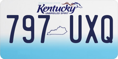 KY license plate 797UXQ
