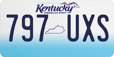 KY license plate 797UXS