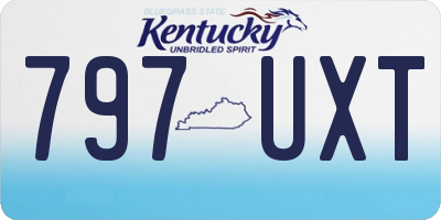 KY license plate 797UXT