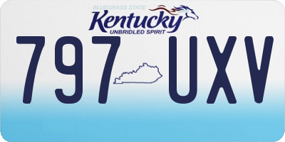 KY license plate 797UXV
