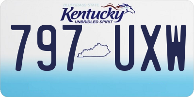 KY license plate 797UXW