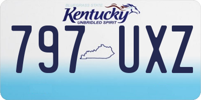 KY license plate 797UXZ