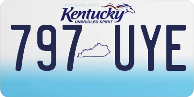 KY license plate 797UYE