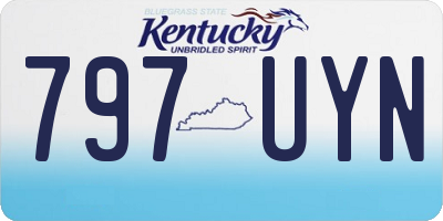 KY license plate 797UYN