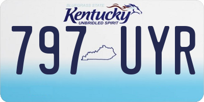 KY license plate 797UYR
