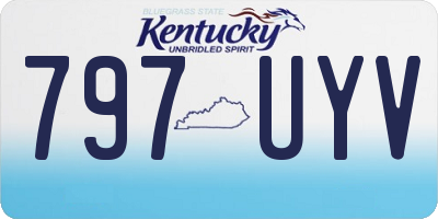 KY license plate 797UYV