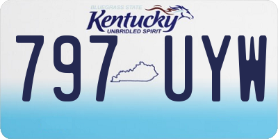 KY license plate 797UYW