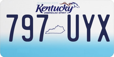 KY license plate 797UYX