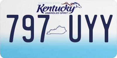 KY license plate 797UYY
