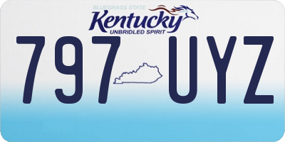KY license plate 797UYZ