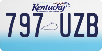 KY license plate 797UZB