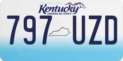 KY license plate 797UZD