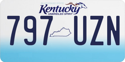 KY license plate 797UZN