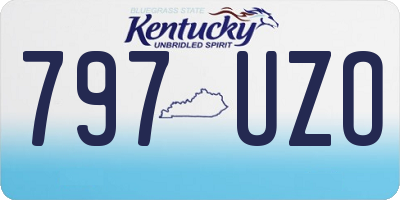 KY license plate 797UZO