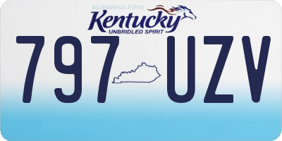 KY license plate 797UZV