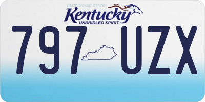 KY license plate 797UZX