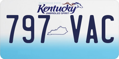 KY license plate 797VAC